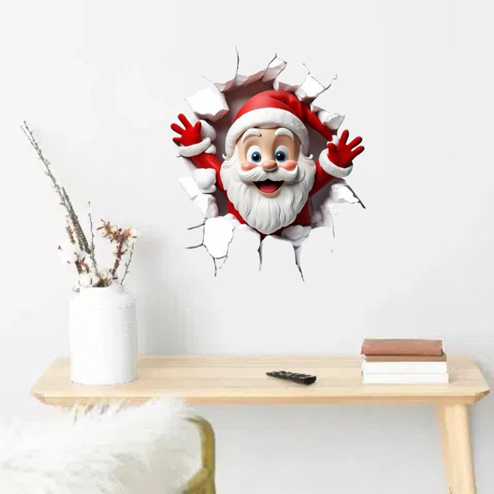 Home Bathroom Break - Stiker Dinding Natal Santa Claus Perlengkapan