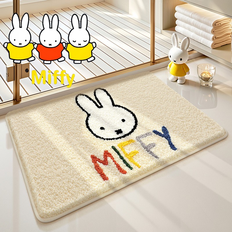 Home Goods Bathroom Mats - Kawaii Miffy Keset Lantai Lucu Kartun