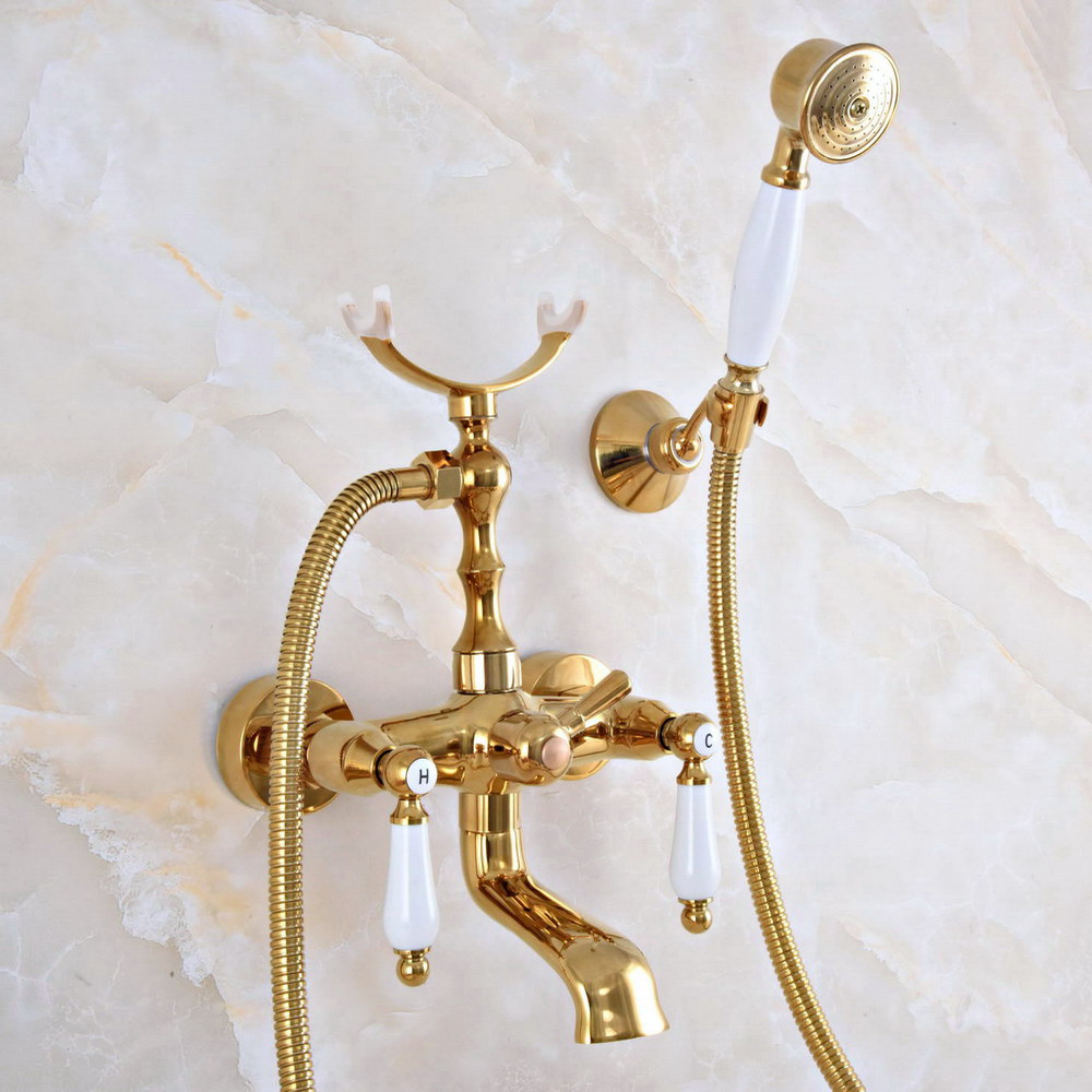 Home Bathroom Renovation - Keran Bak Mandi Warna Emas Kuningan