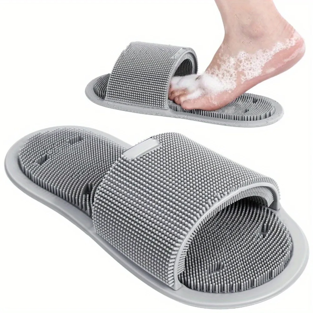 Home Bathroom Cleaning Machine - Sandal Sikat Penggosok Kaki Silikon, Pembersih