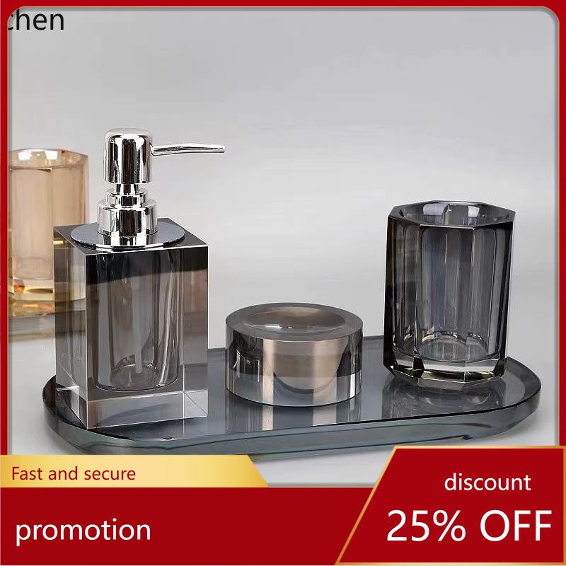 Glass Soap Dish - Set perlengkapan kamar mandi kristal Zml