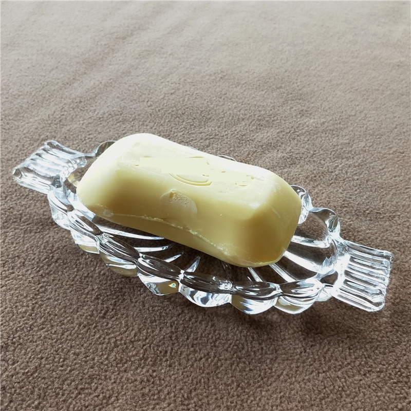 Glass Soap Dish - Tempat Sabun Kaca Pegangan Ringkas Modern
