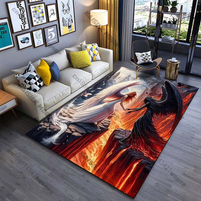 Home Goods Bathroom Mats - Karpet dualitas kebaikan dan kejahatan, dekorasi