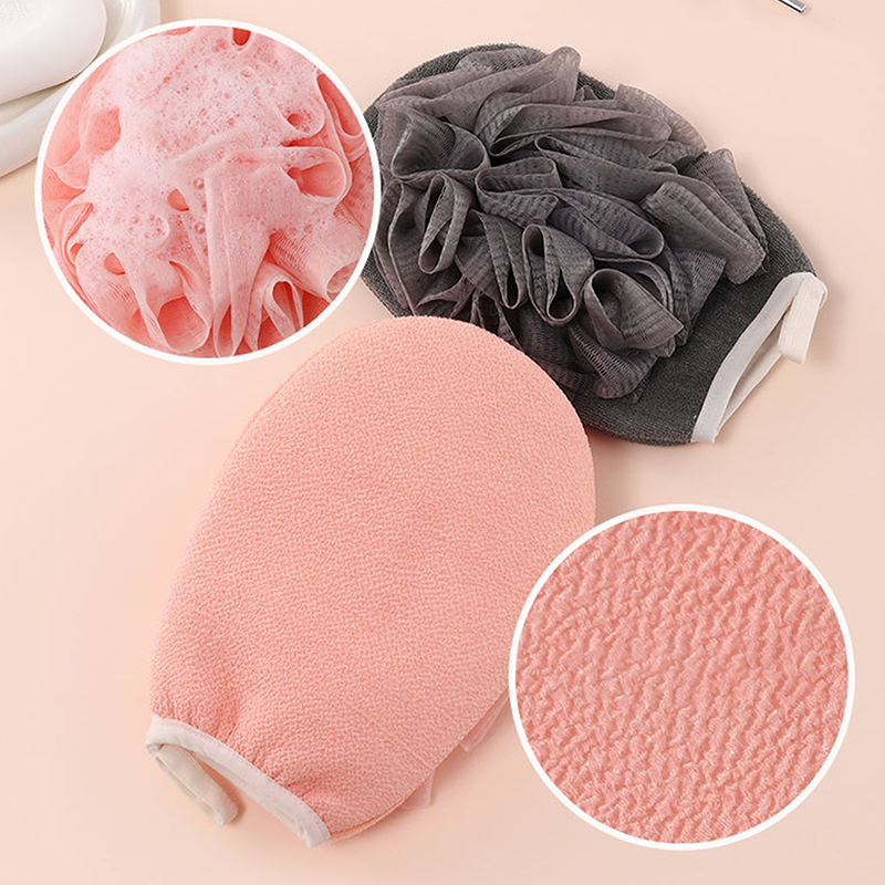 Home Bathroom Cleaning Machine - Sarung tangan Exfoliating dua sisi Pembersih