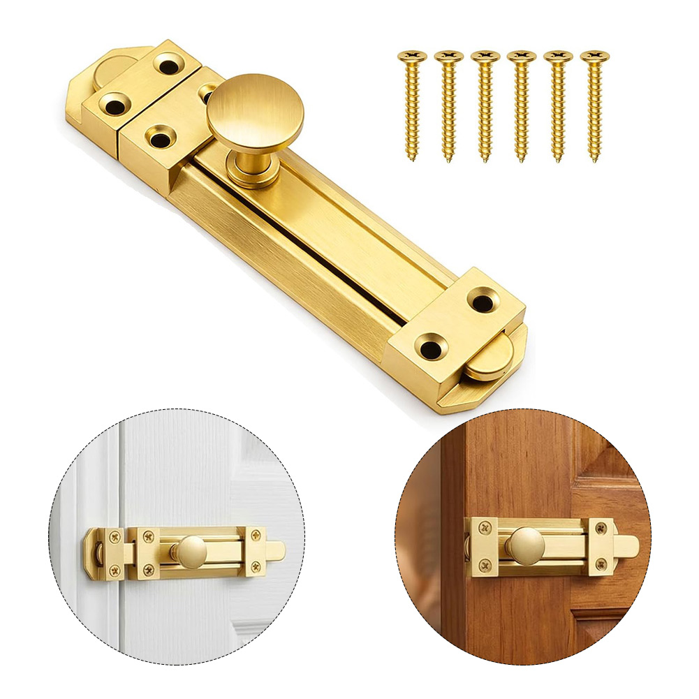Home Bathroom Lock - Kunci Pintu Geser Kuningan Padat 5