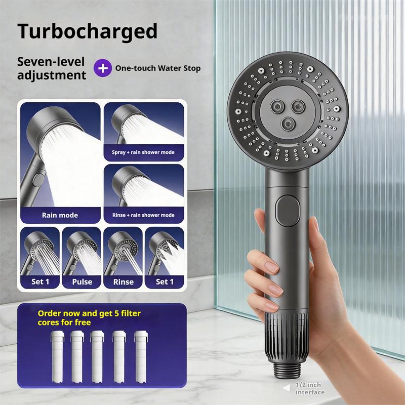 Home Bathroom Renovation - Kepala Pancuran Bertekanan Tinggi dengan Turbo