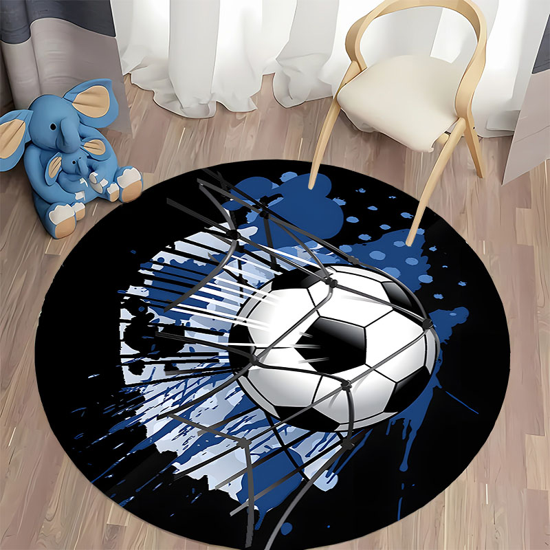 Home Bathroom Fan - Gratis ongkir! Karpet Bulat Bertema Sepak