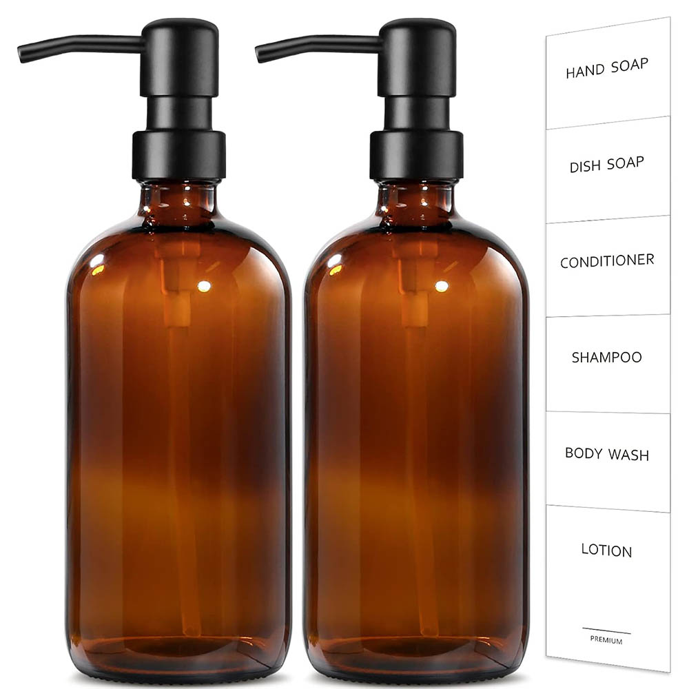 Glass Soap Dish - Dispenser Sabun Kaca Amber, 2 Paket