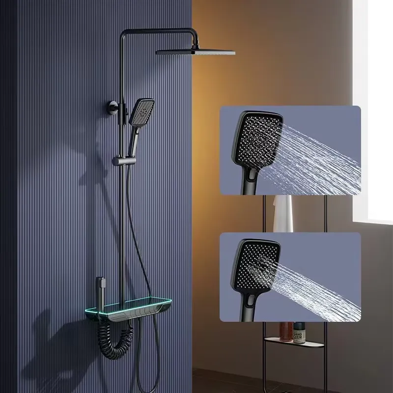 Home Bathroom Set - Set Shower Termostatik Digital Pintar, Keran
