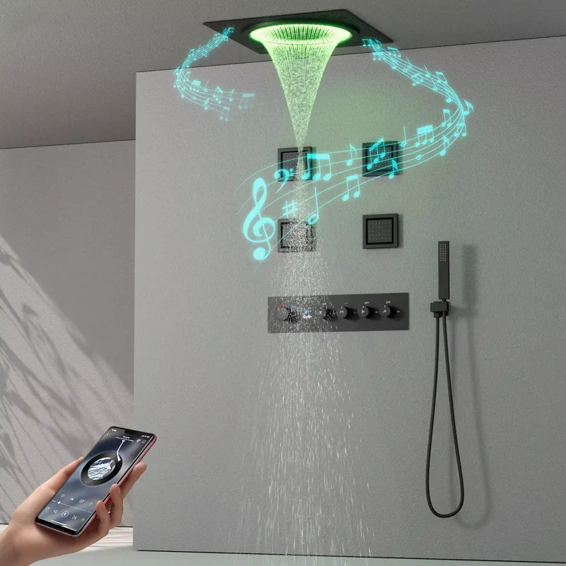 Set Shower LED Pintar dengan M - Home Bathroom Set ulasan dan harga