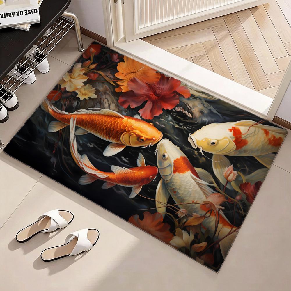 Karpet Lantai Ikan Koi yang me - Home Goods Bathroom Mats ulasan dan harga