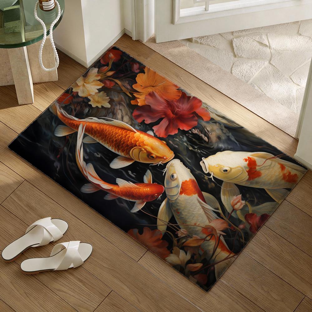 Karpet Lantai Ikan Koi yang me - Home Goods Bathroom Mats ulasan dan harga
