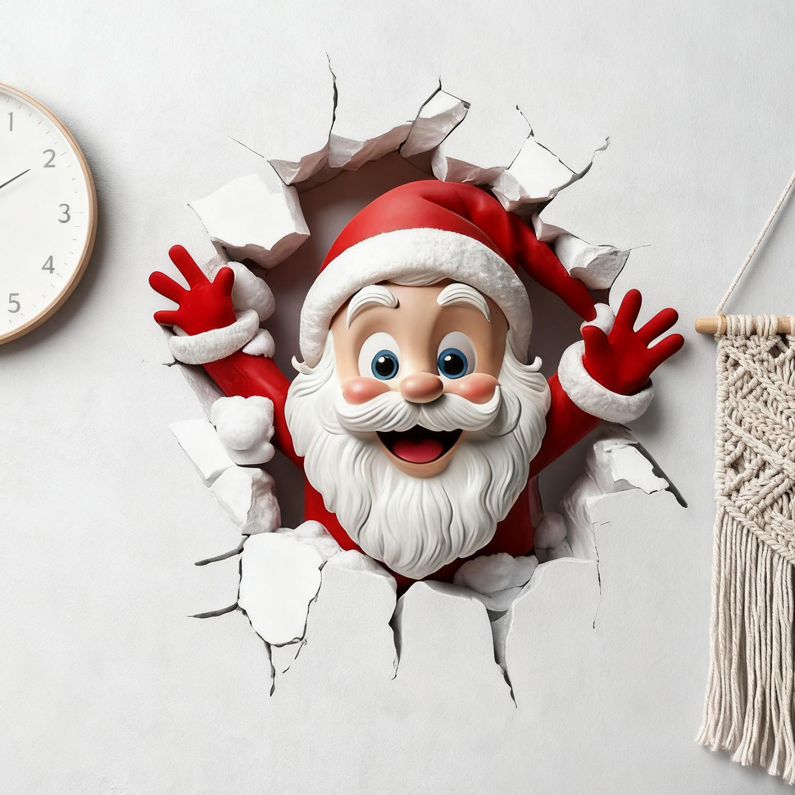 Stiker Dinding Natal Santa Cla - Home Bathroom Break ulasan dan harga