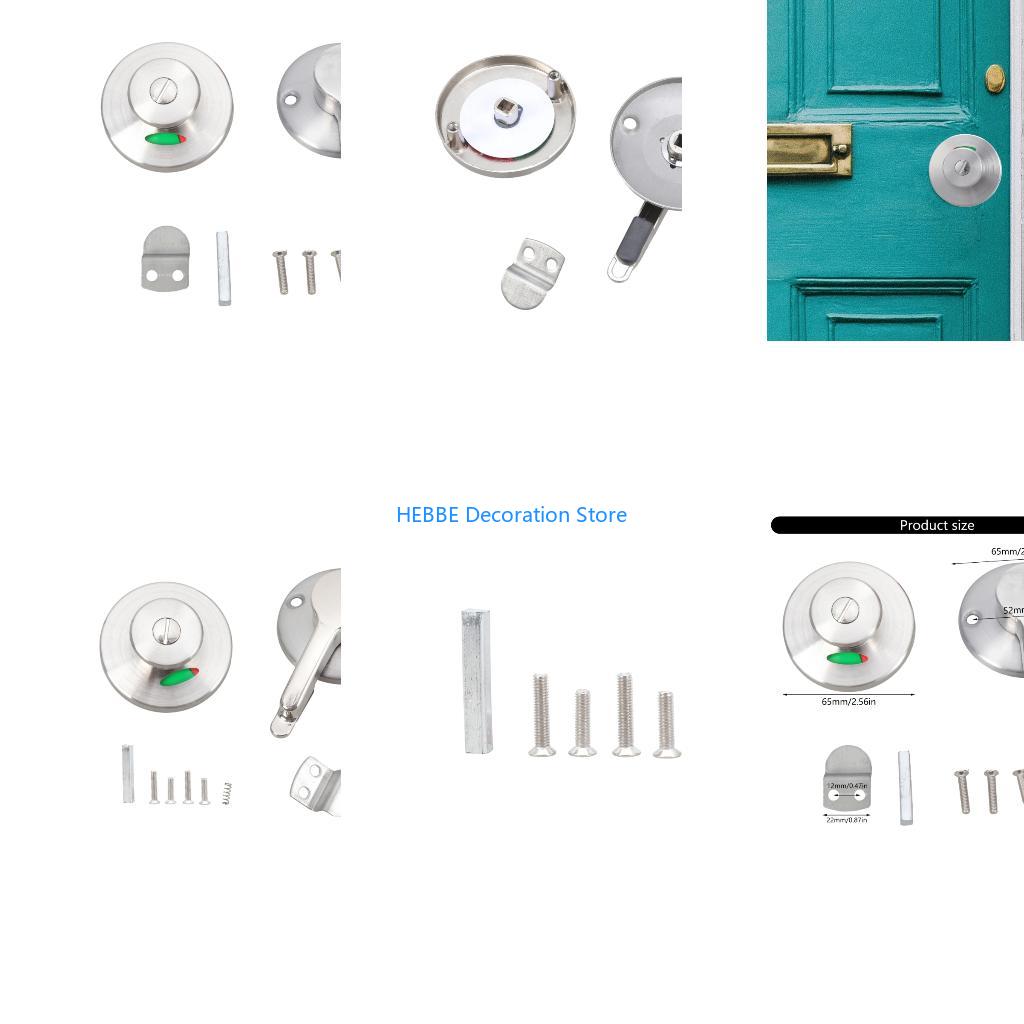 B0KC Metal Toilet Door Laches  - Home Bathroom Lock ulasan dan harga