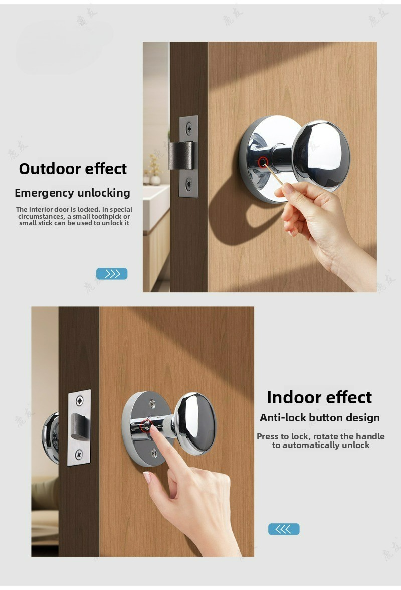 Kunci Pintu Bulat Amerika, Kam - Home Bathroom Lock ulasan dan harga