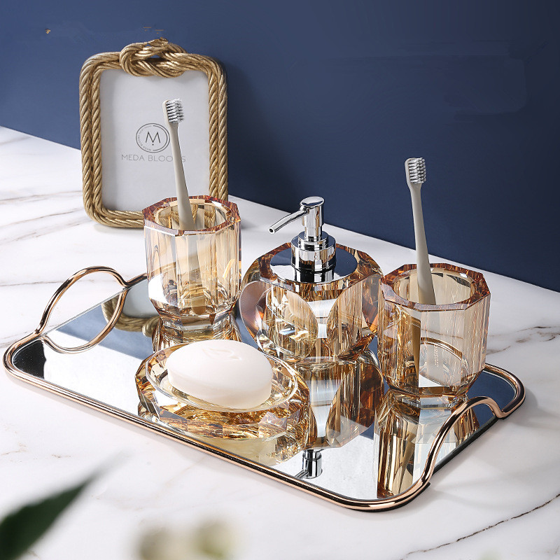 Set Kamar Mandi Dispenser Sabu - Glass Soap Dish ulasan dan harga