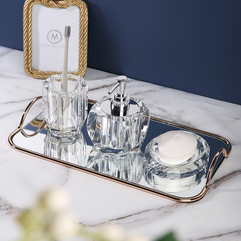 Set Kamar Mandi Dispenser Sabu - Glass Soap Dish ulasan dan harga