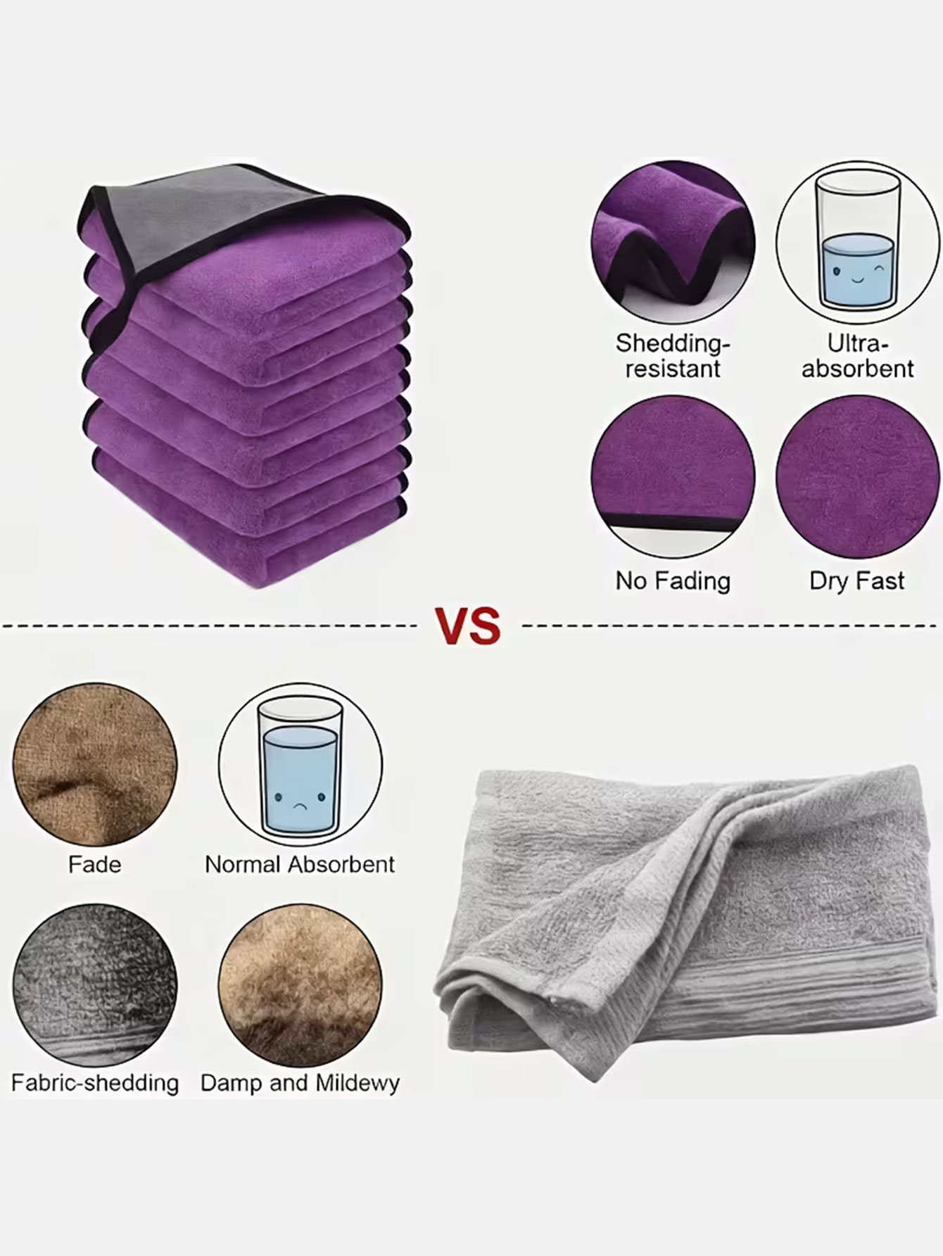 10-Pack Kain Lap Pembersih Mik - Home Bathroom Essentials ulasan dan harga