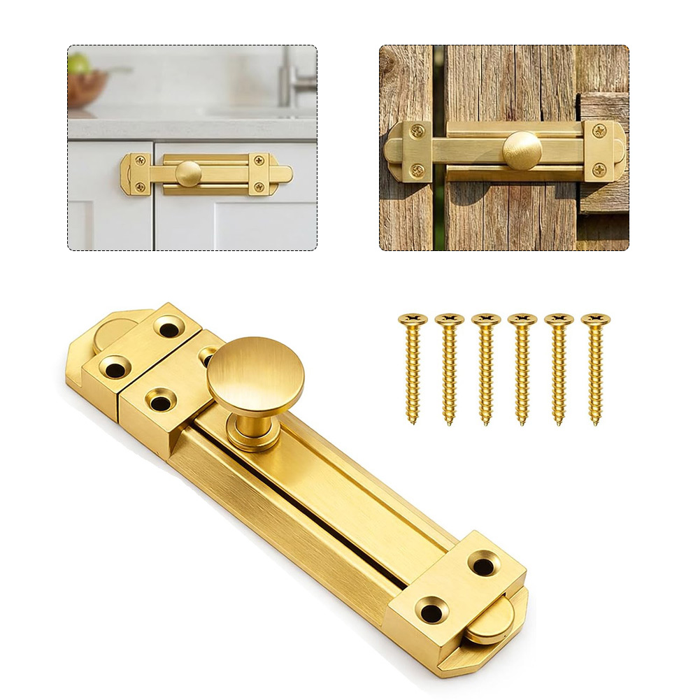 Kunci Pintu Geser Kuningan Pad - Home Bathroom Lock ulasan dan harga