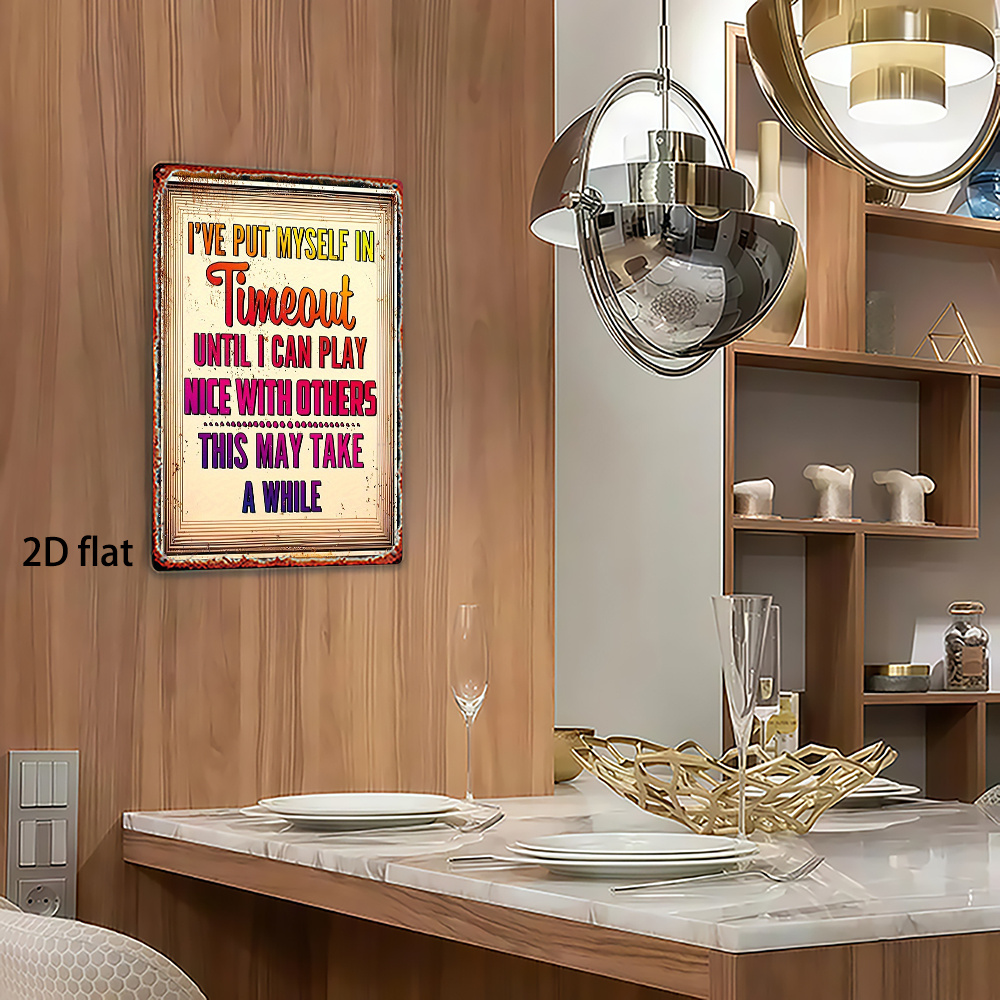 Papan Tanda Logam 2D, Dekorasi - Home Bathroom Break ulasan dan harga