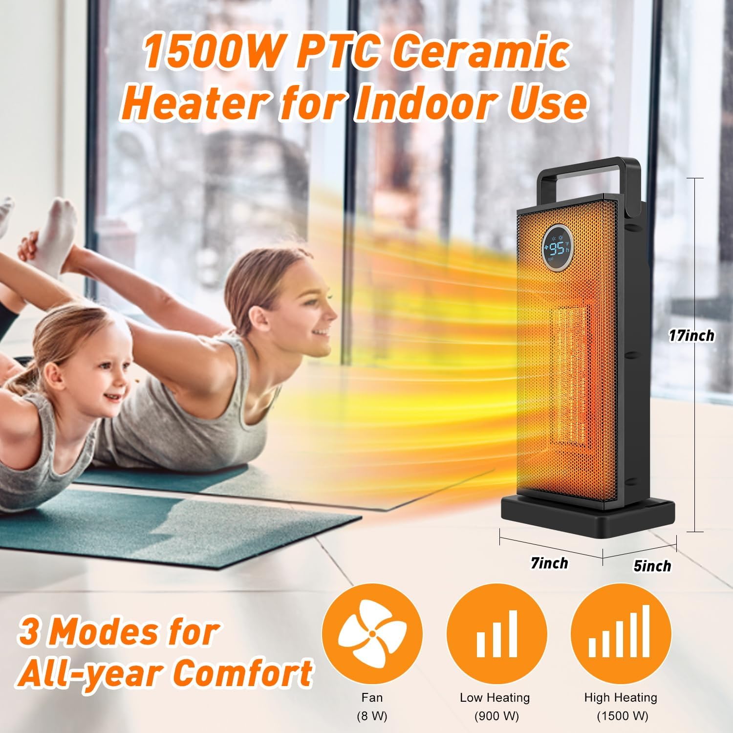 Pemanas ruangan 1500W pemanas  - Home Bathroom Fan ulasan dan harga