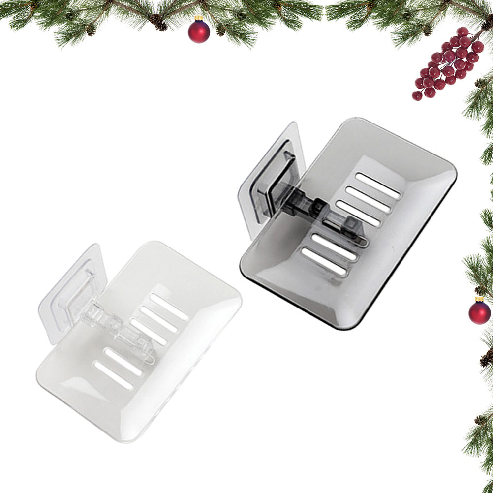 2Pcs Tempat Sabun Tempel Dindi - Glass Soap Dish ulasan dan harga