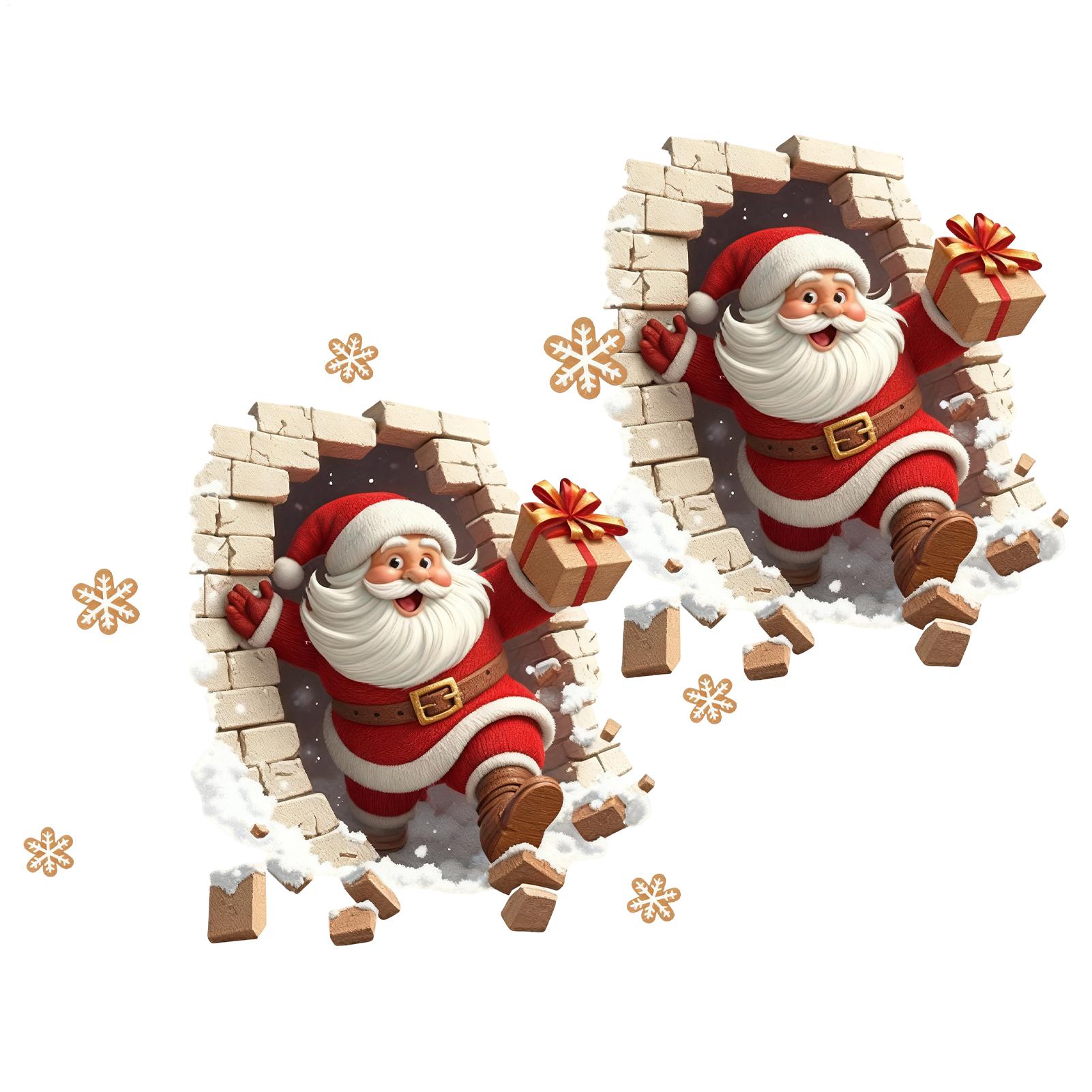 Stiker Dinding Natal Santa Mem - Home Bathroom Break ulasan dan harga