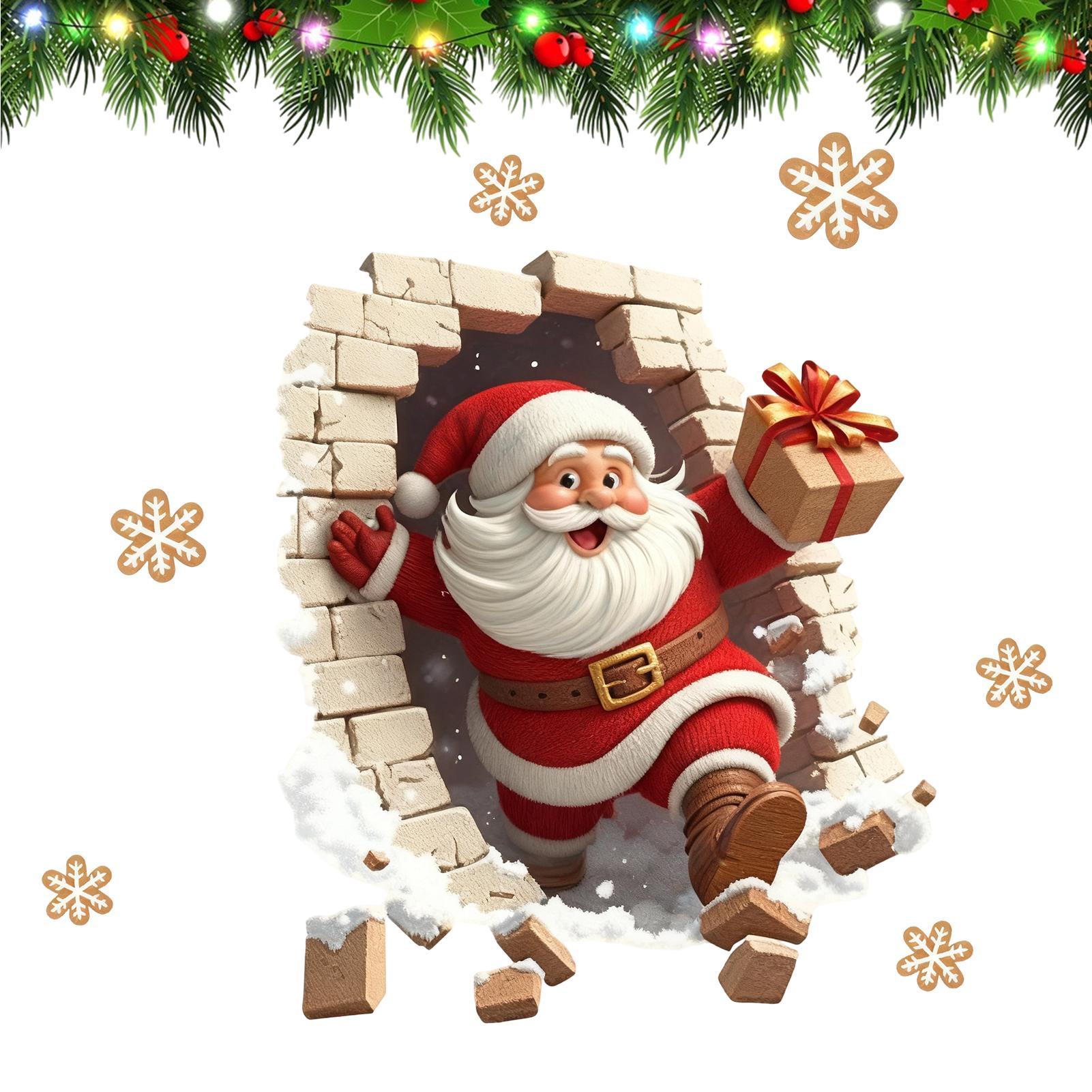 Stiker Dinding Natal Santa Mem - Home Bathroom Break ulasan dan harga