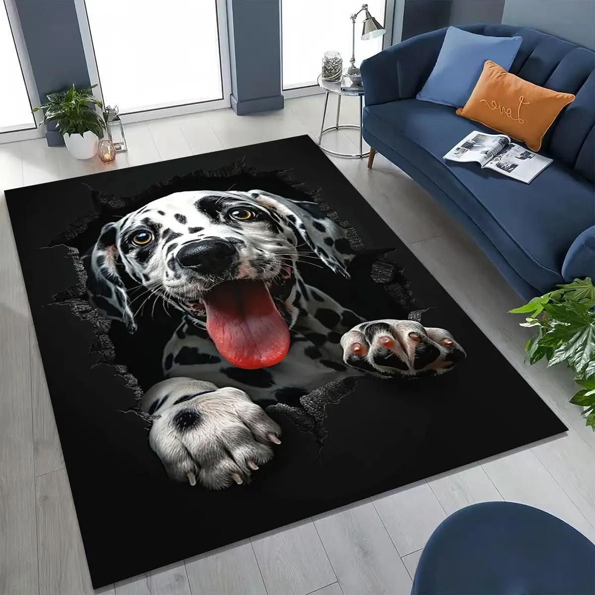 Karpet Anjing 3D Ilusi Tembus  - Home Bathroom Break ulasan dan harga