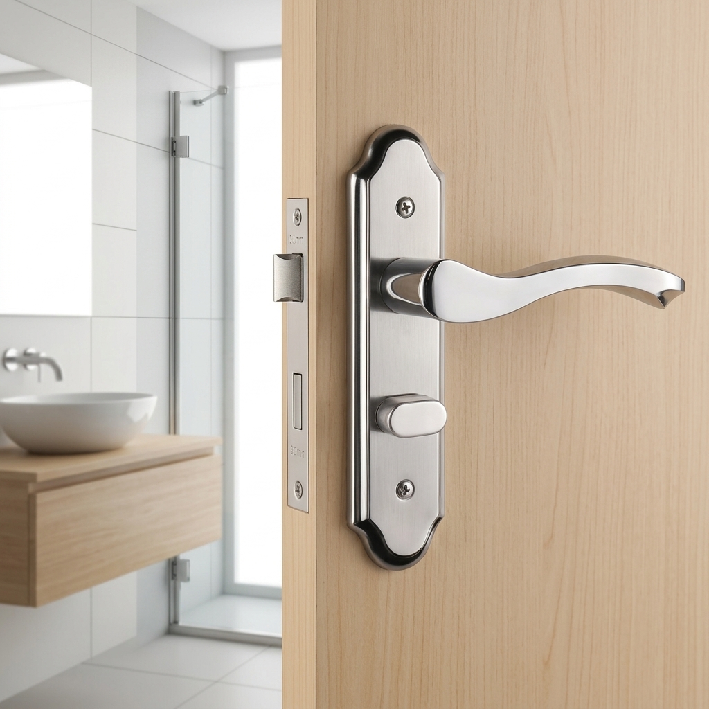 Kunci Pintu Aluminium Alloy de - Home Bathroom Lock ulasan dan harga
