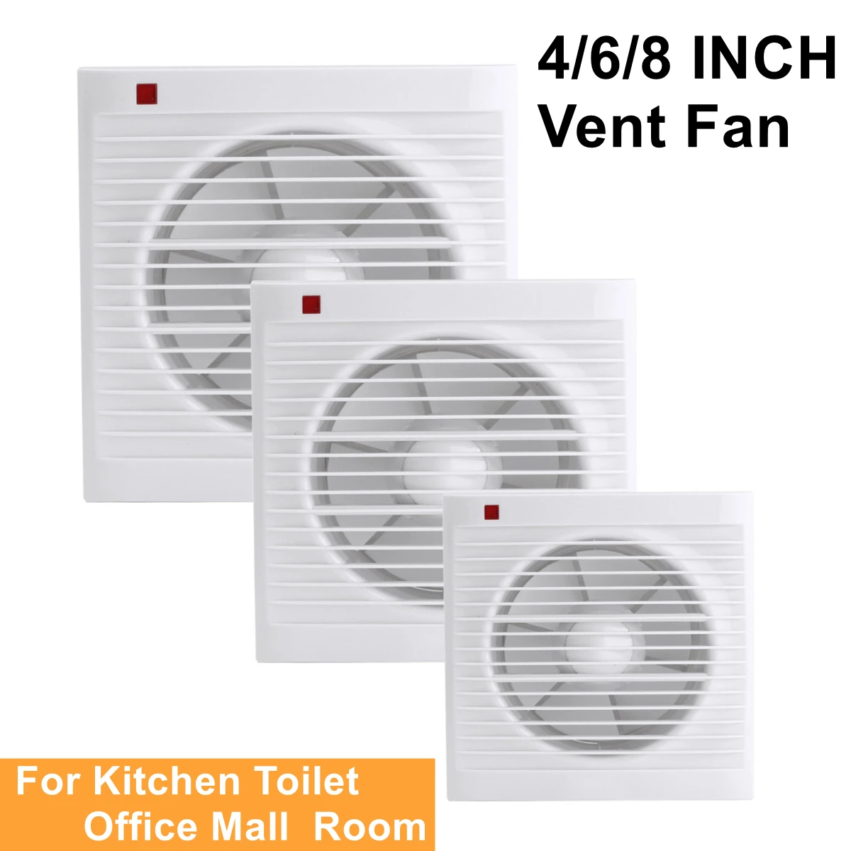 Kipas Exhaust Kamar Mandi 4 In - Home Bathroom Fan ulasan dan harga