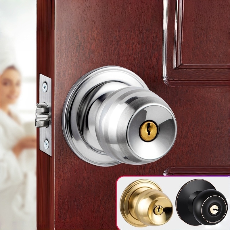 Kenop Pintu Bulat Logam Paduan - Home Bathroom Lock ulasan dan harga